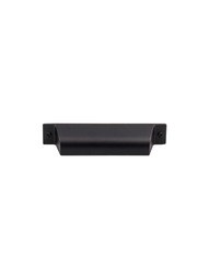 Channing Cup Pull - 3 3/4 inch Center-to-Center in Flat Black.